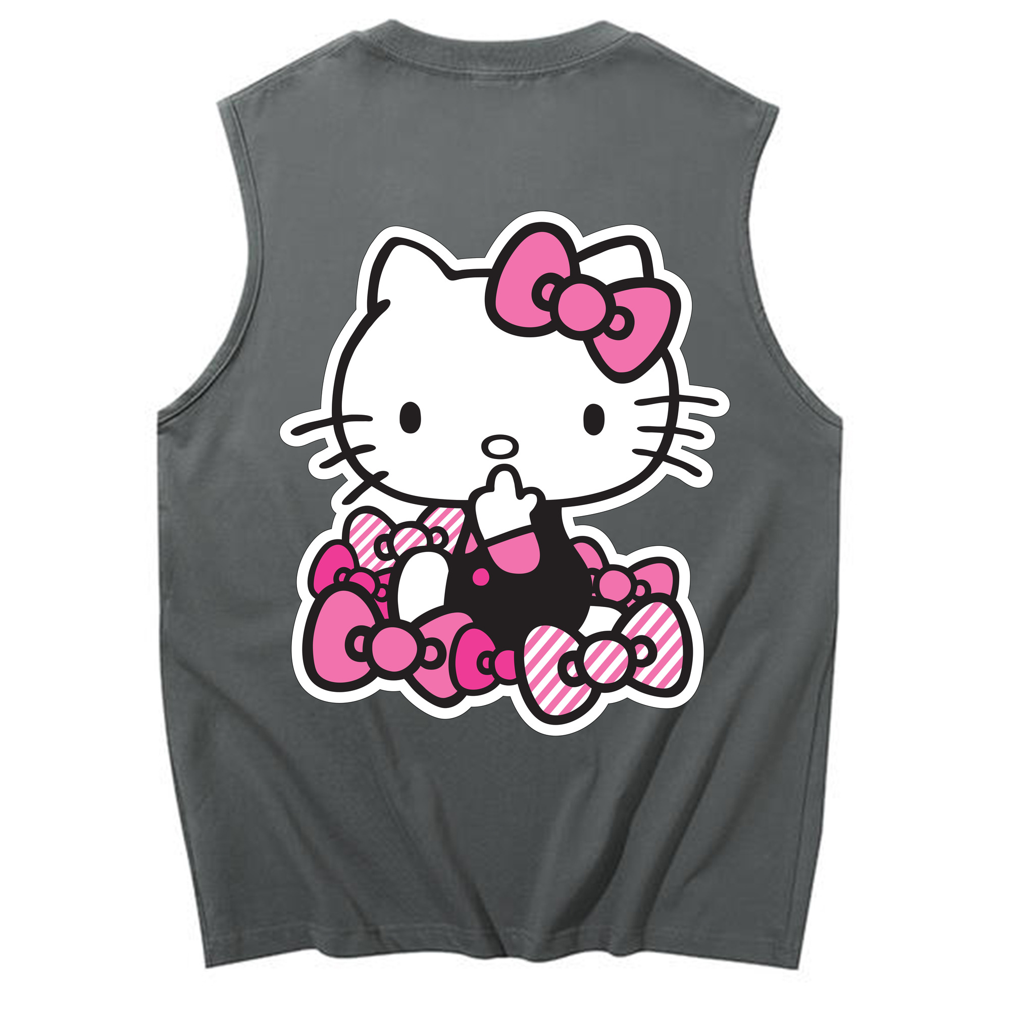 （画像用） Hello Kitty ハローキティ コットン100％タンクトップ（背面プリント）